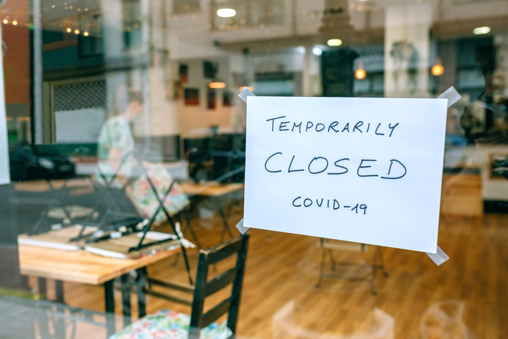 Coffee Shop Closed Due to the Pandemic